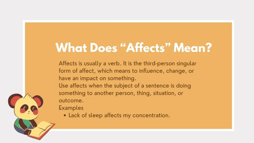 affects or effects