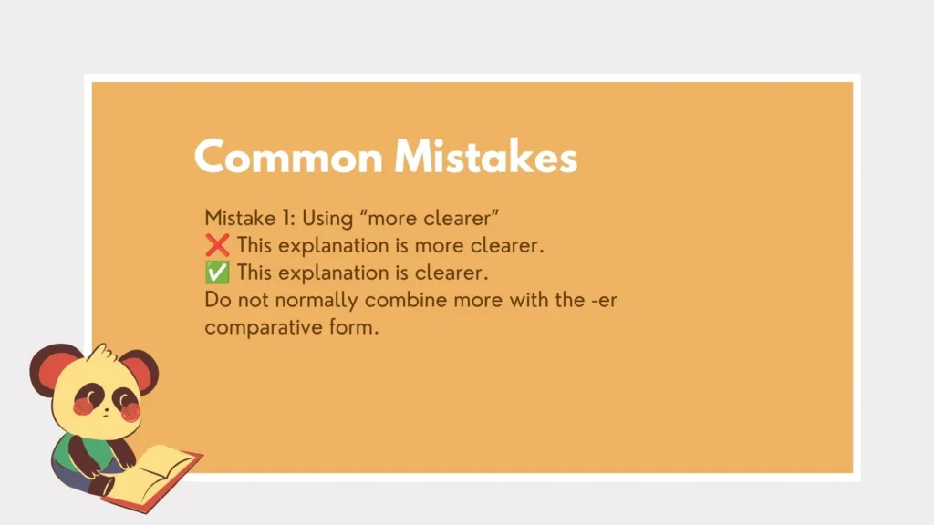 clearer or more clear