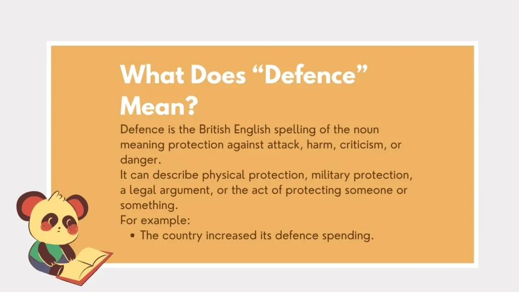 defence or defense