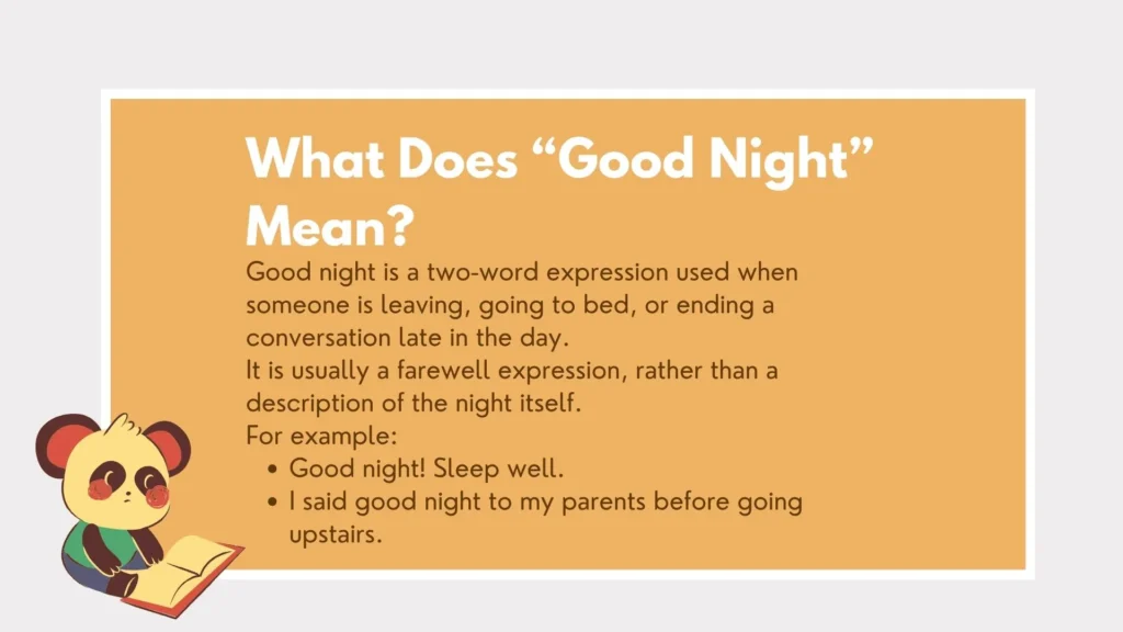 goodnight or good night