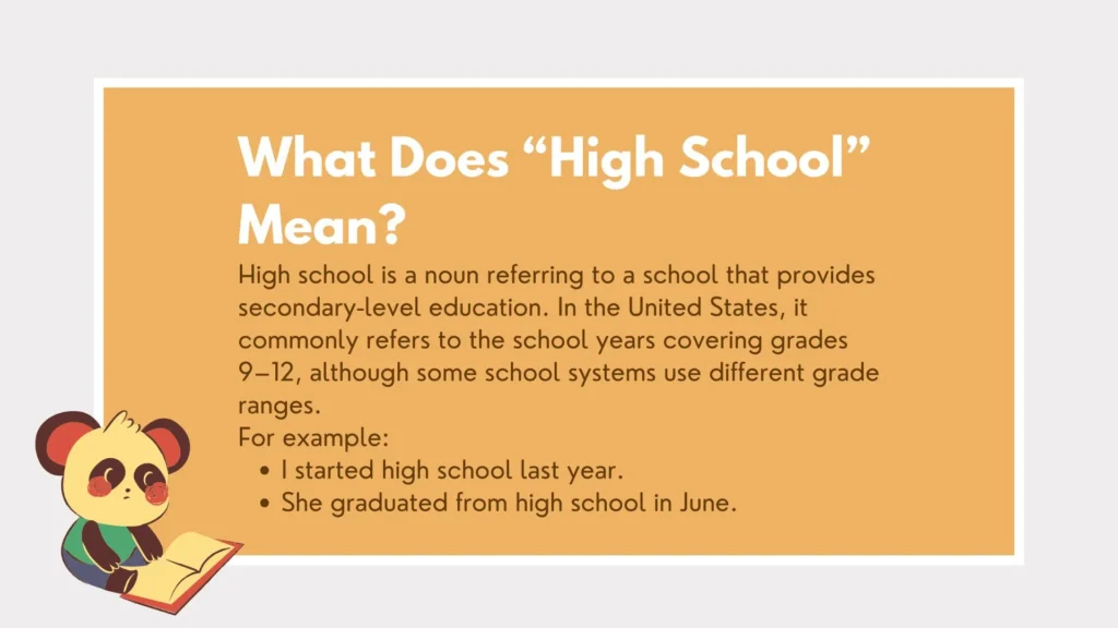 highschool or high school