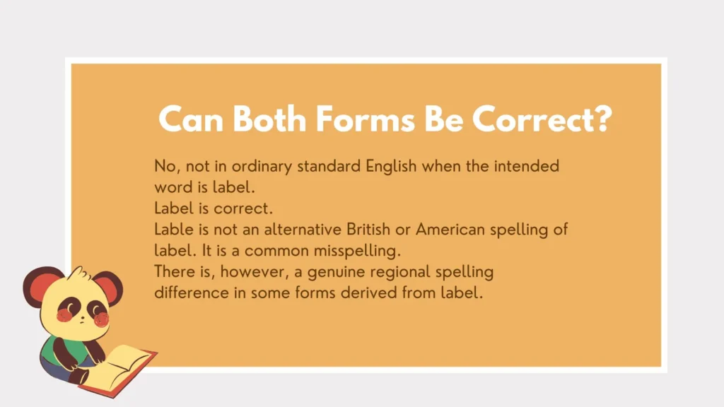 lable or label