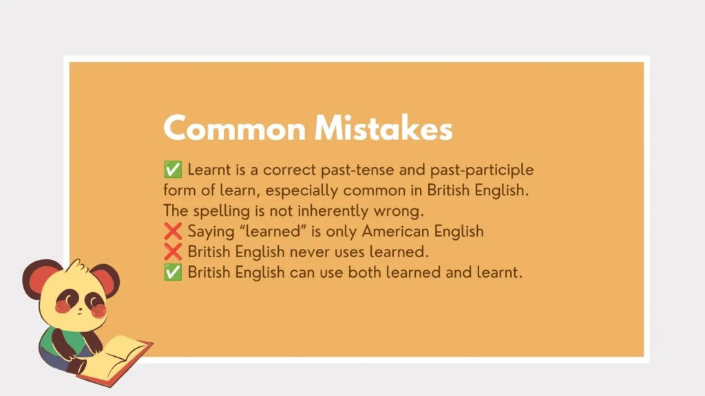 learned or learnt