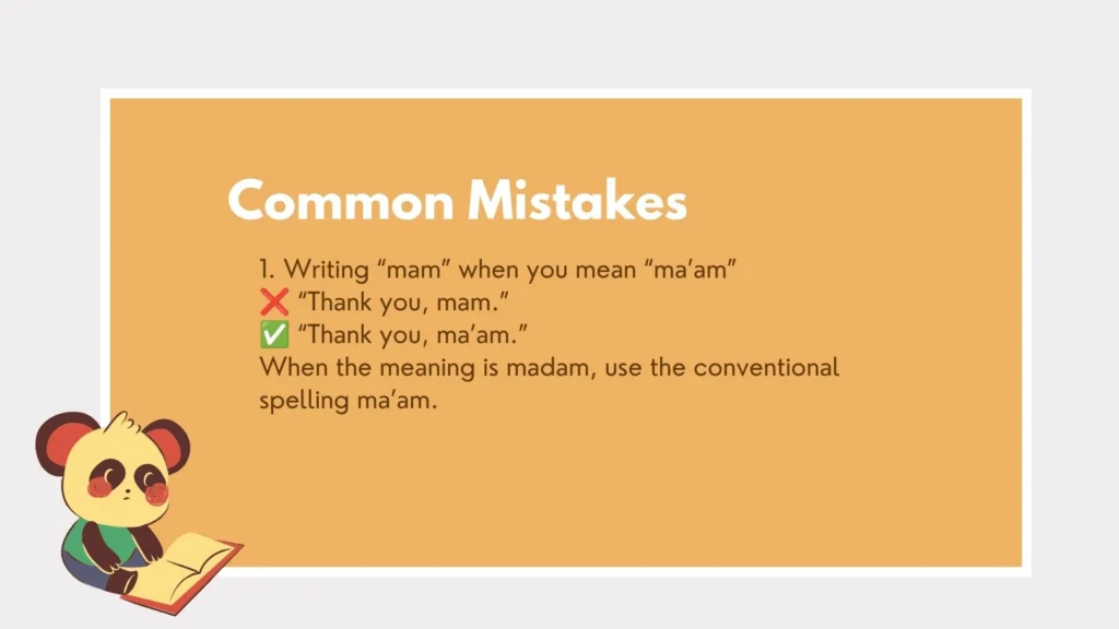 mam or ma'am