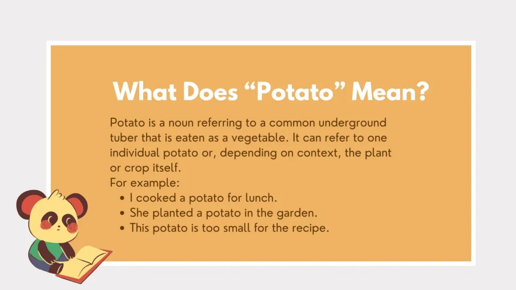 potatoes or potatos