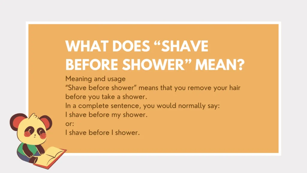shave before or after shower