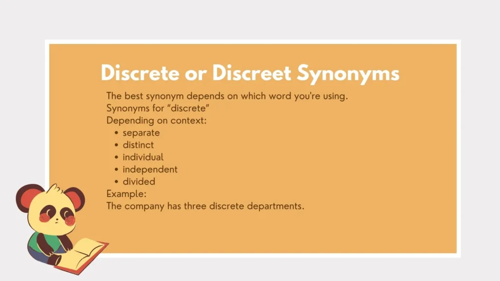 discrete or discreet