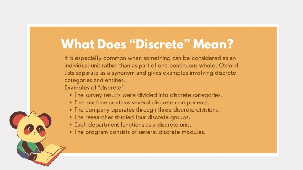 discrete or discreet