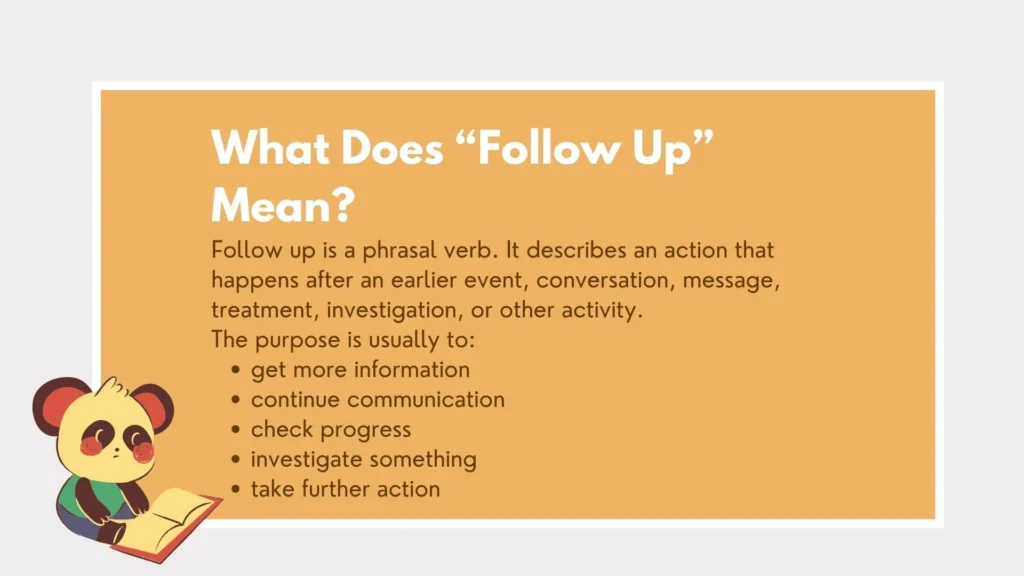 follow-up or follow up
