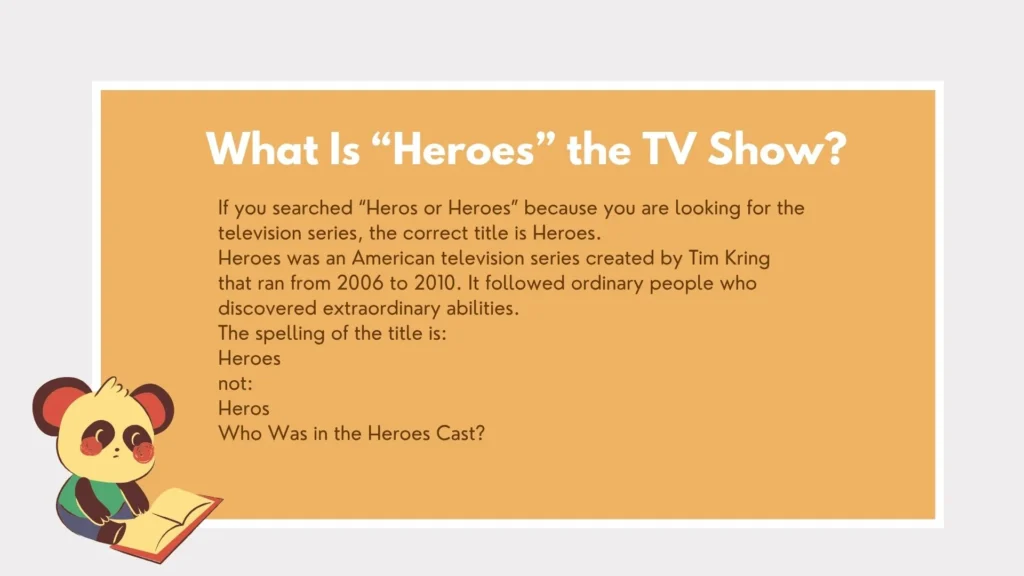 heros or heroes