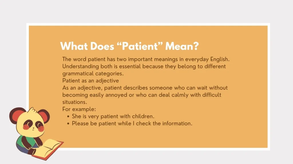patient or patience