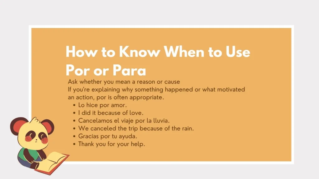 por or para