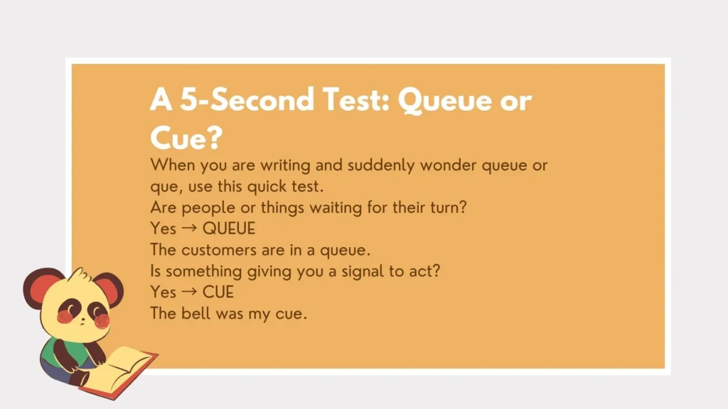 queue or que