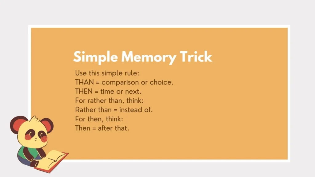 rather than or then