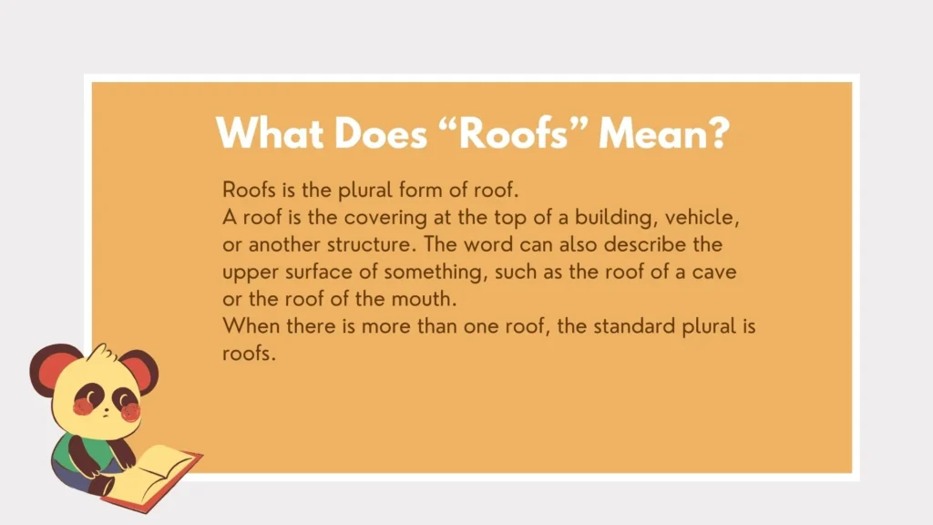roofs or rooves