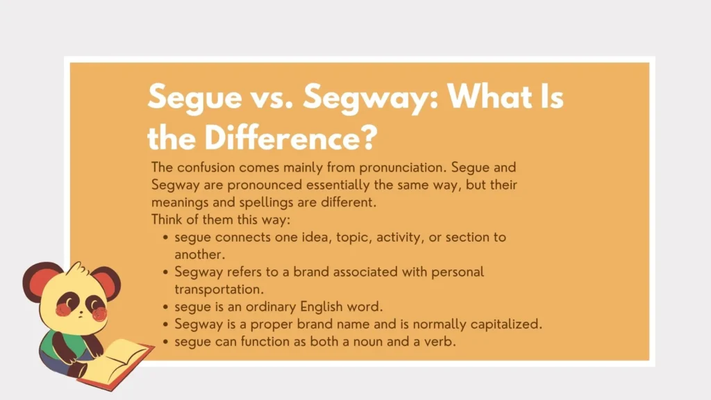 segway or segue