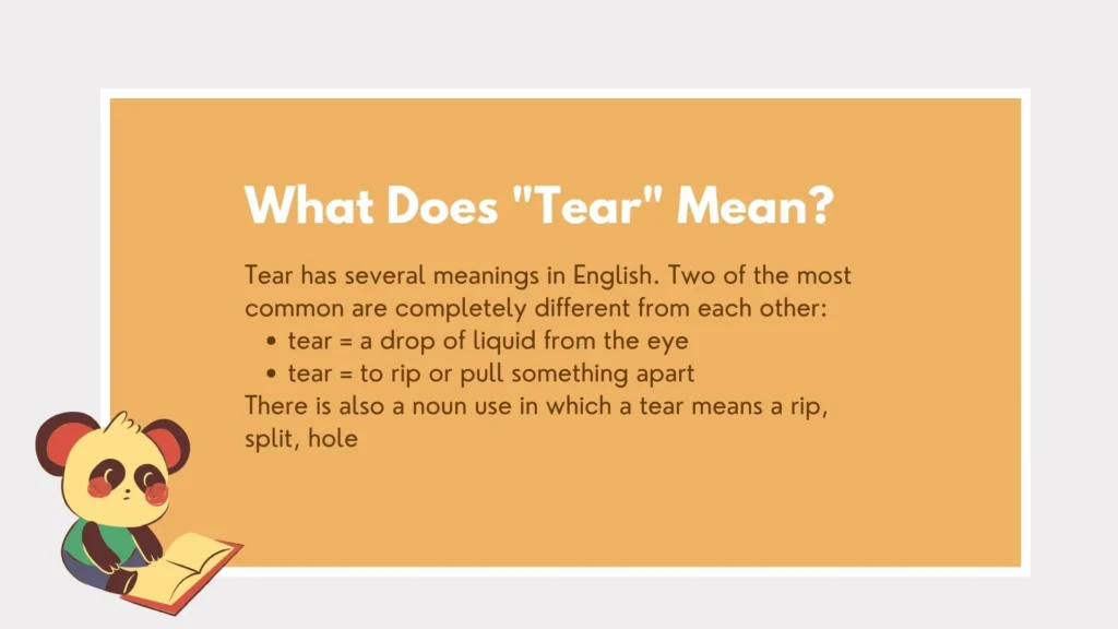 tear or tare