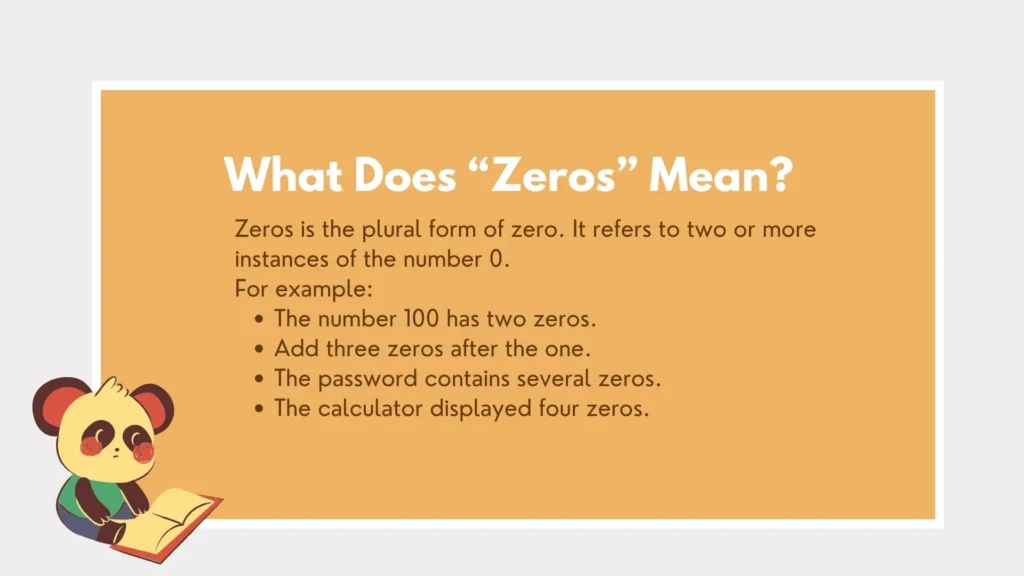 zeros or zeroes