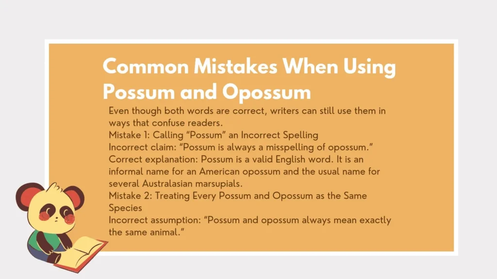 possum or opossum