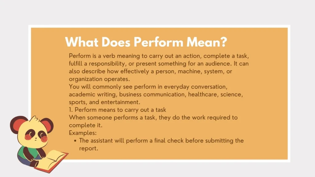 preform or perform