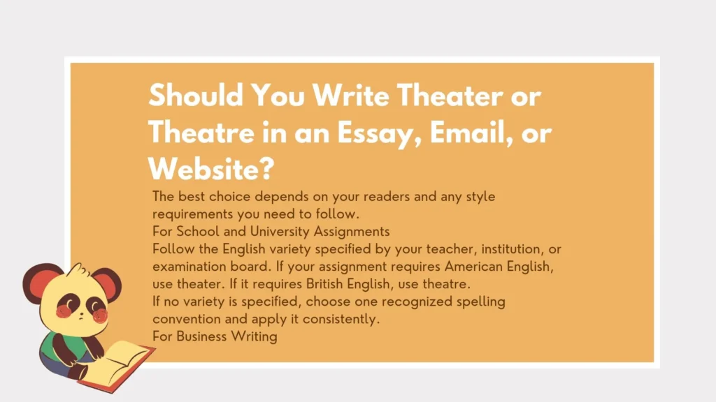 theater or theatre