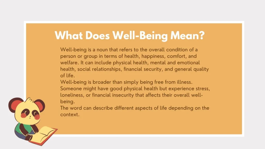 wellbeing or well-being
